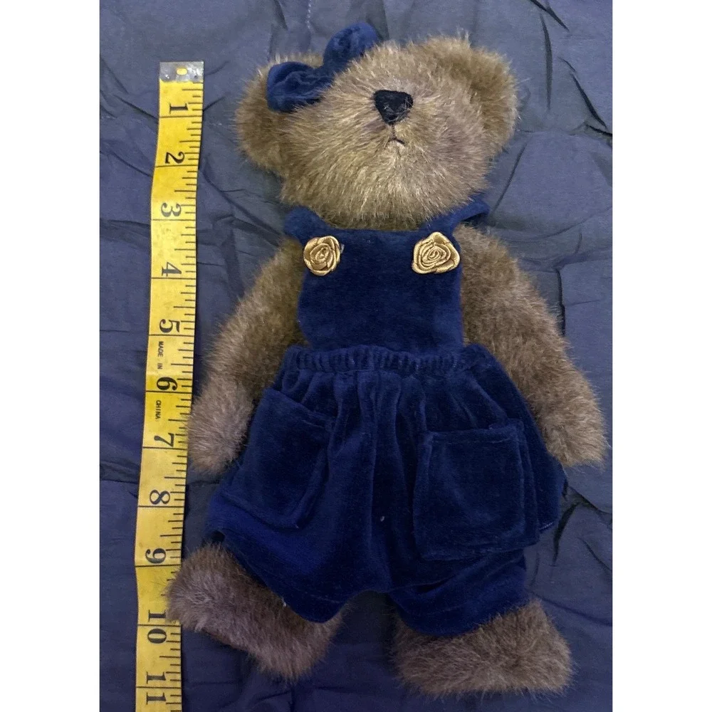 The Boyds Collection Ltd Plush Teddy Bear Blue Velvet‎ Dress Stuffed Animal 10